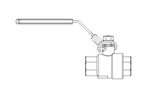 Ball valve G1/4" PN63 1.4408