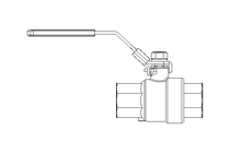 Ball valve 3/4" PN63 1.4408