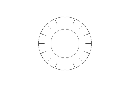 Serrated lock washer V 6.4 CNS DIN6798